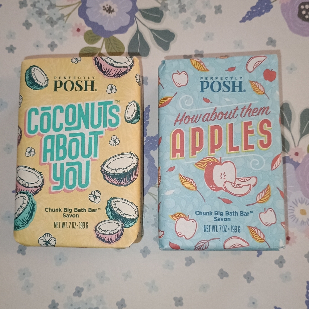 Posh Blue and Yellow Bath Bars Set